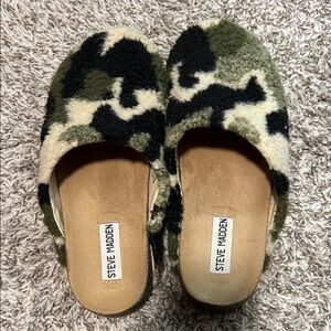 Steve Madden Women's Green and Black Mules